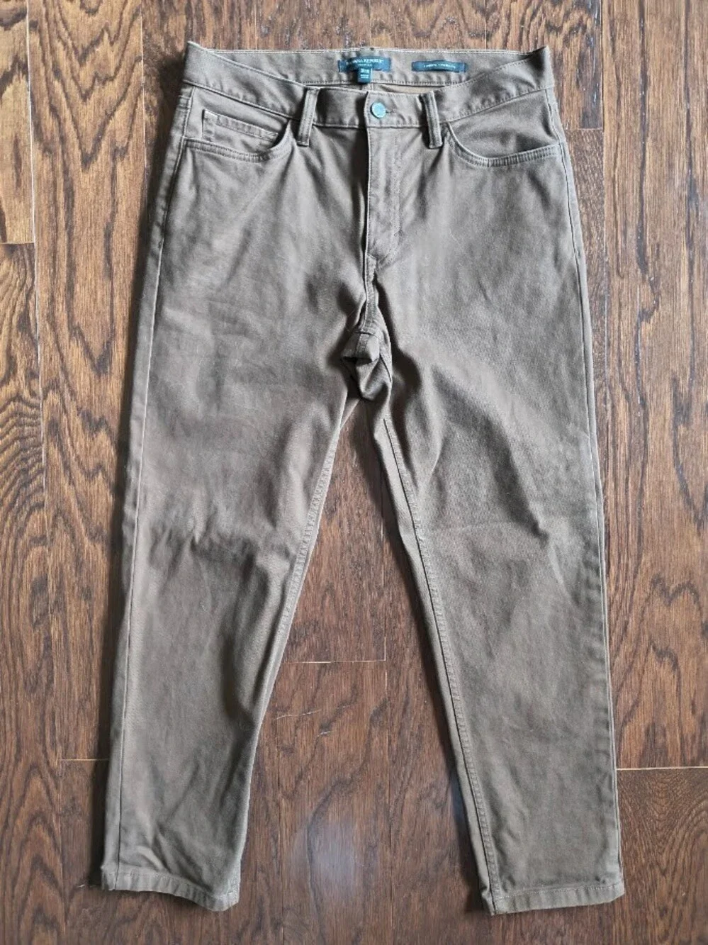 Banana Republic Traveler Pants Mens 30x27 Chocolate Athletic Tapered 744276-13